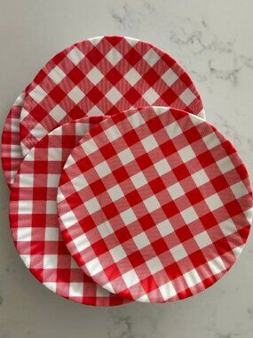 Set/4 Melamine "One Hundred 80 Degrees" Luncheon Plates